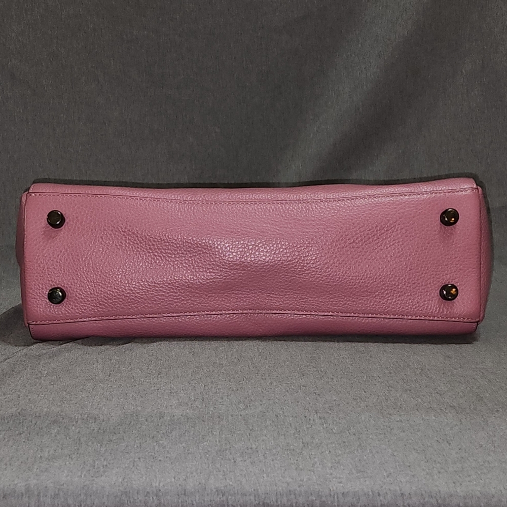 COACH Mia Pink Rose Leather Satchel/Crossbody, Like New - Picture 6 of 8